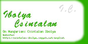 ibolya csintalan business card